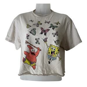 Nickelodeon Spongebob & Patrick Yellow T-Shirt Size: Medium Nickelodeon